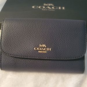 COACH, WALLET BLUE
